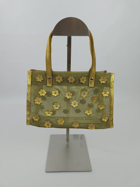 Archive 1999 miu miu mesh floral mini tote bag mb1522