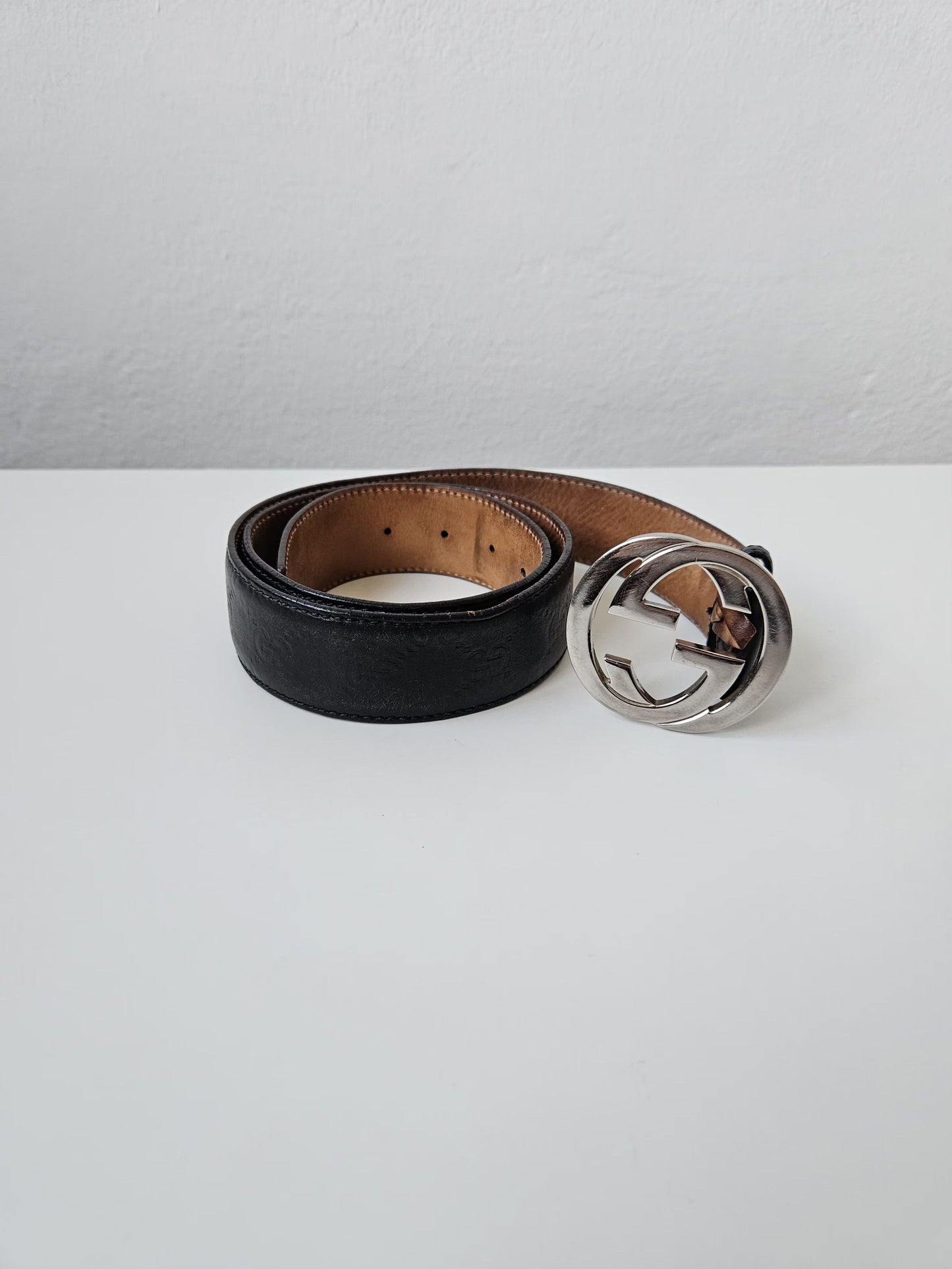 Gucci guccissima leather belt