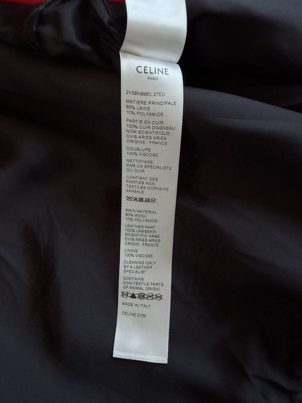 Celine Jackson C patch teddy varsity jacket