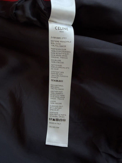 Celine Jackson C patch teddy varsity jacket