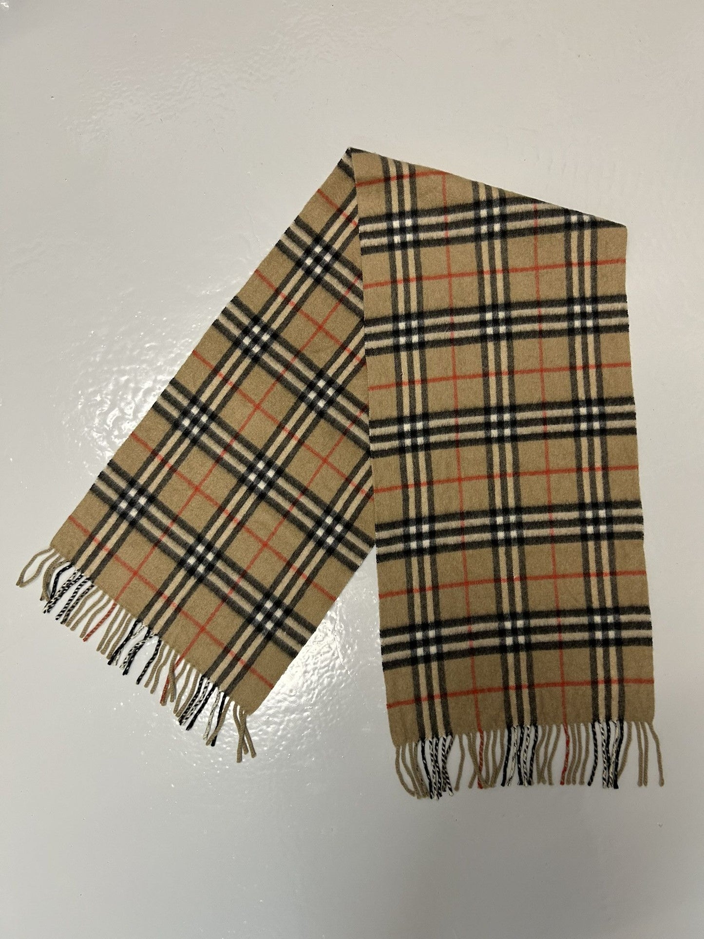 Vintage Burberry nova check cashmere scarf