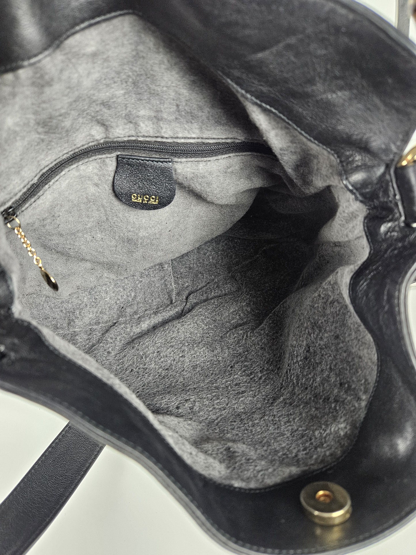 Vintage 80s gucci bamboo top handle calf leather handbag