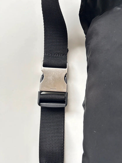 Prada nylon triangle logo waist/ crossbody bag pouch bumbag