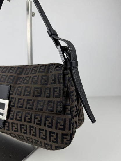 Fendi zucchino monogram canvas baguette