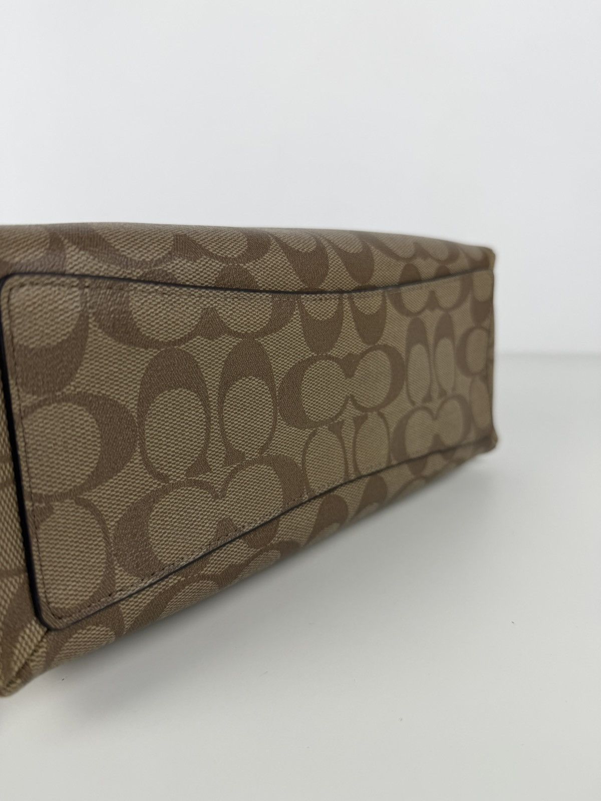 Coach coated signature mini sage carryall handbag