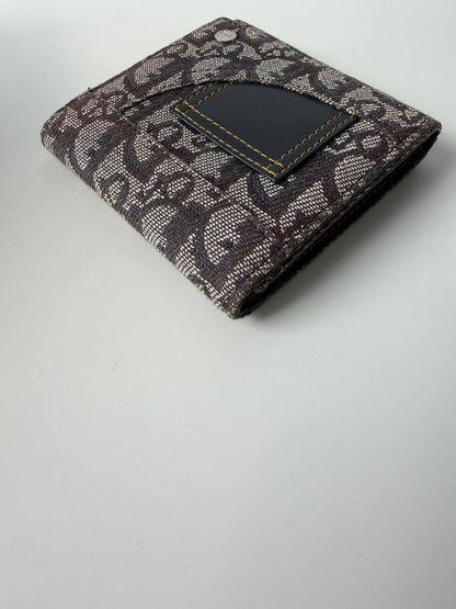 Dior trifold street chic monogram canvas and leather wallet