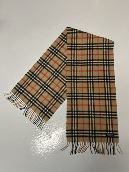 Vintage Burberry nova check cashmere scarf