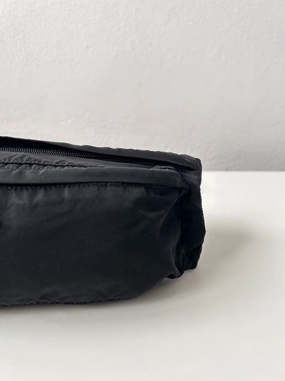 Prada nylon triangle logo waist/ crossbody bag pouch bumbag