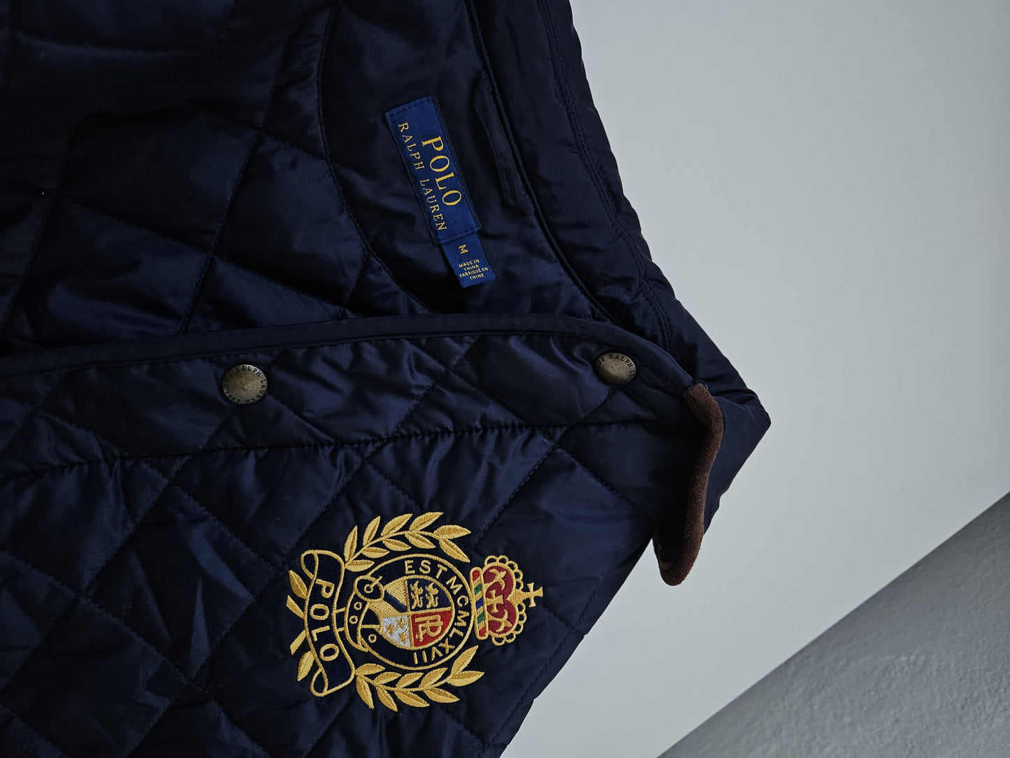 Ralph Lauren quilted embroidered logo jacket