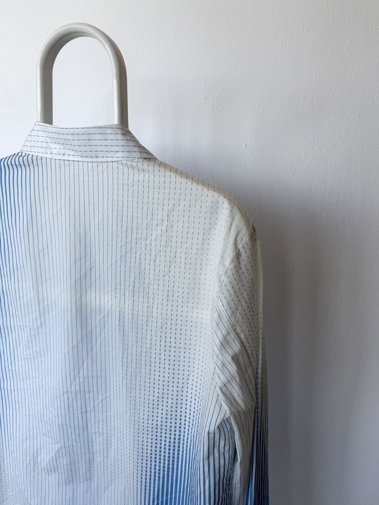 Prada gradient stripe chest logo shirt