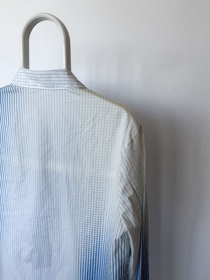 Prada gradient stripe chest logo shirt