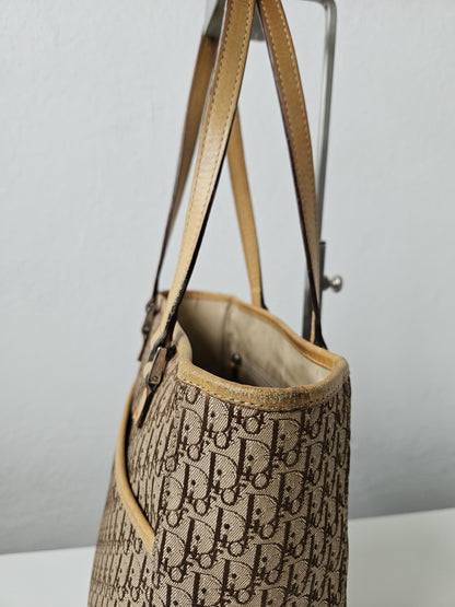 Y2k Dior by John Galliano trotter oblique monogram tote