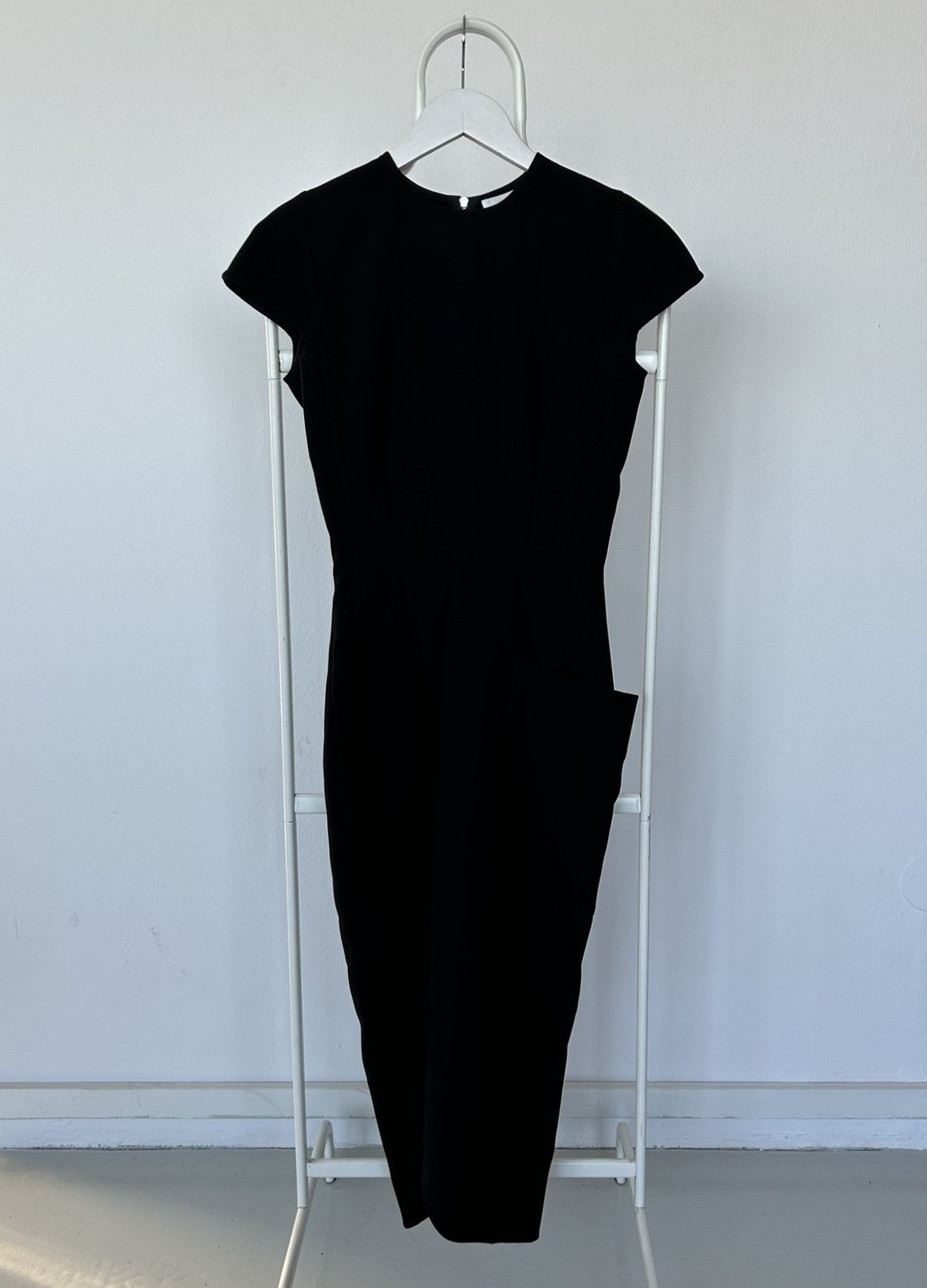 Victoria Beckham black cocoon midi dress