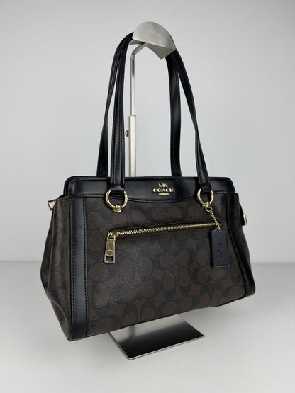 Coach kailey carryall signature monogram tote bag