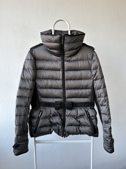 Burberry high collar belted short puffer jacket