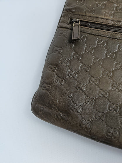 Gucci guccissima gg calf leather shoulder crossbody bag