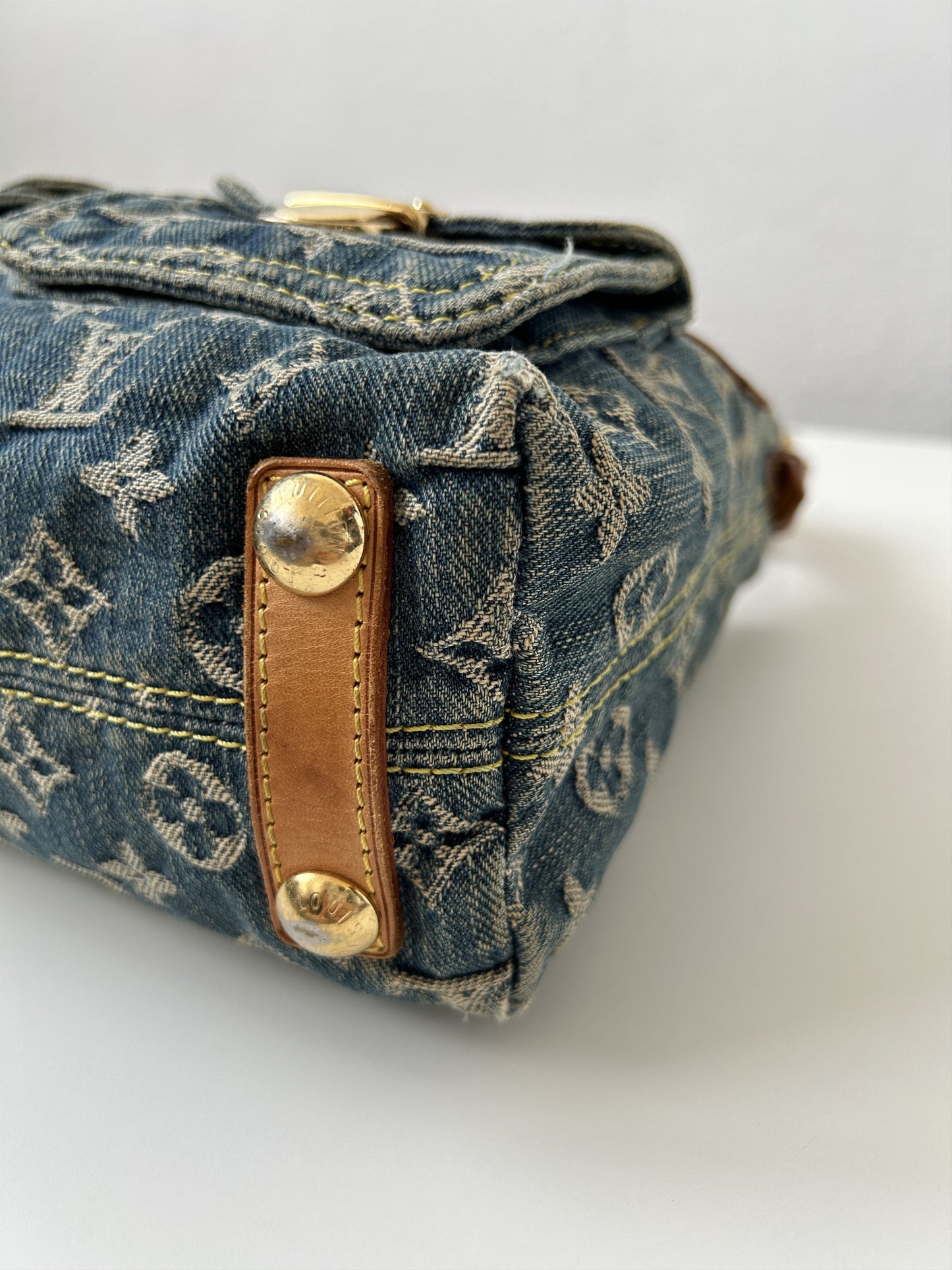 Louis vuitton monogram denim baggy PM handbag