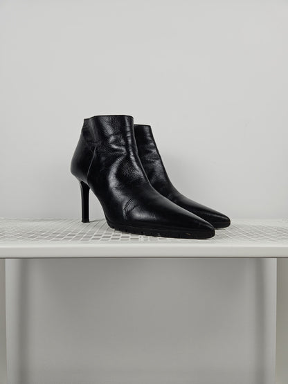 Miu Miu stiletto high heel ankle boots notched sole