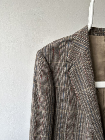 Vintage handmade checkered cashmere blazer