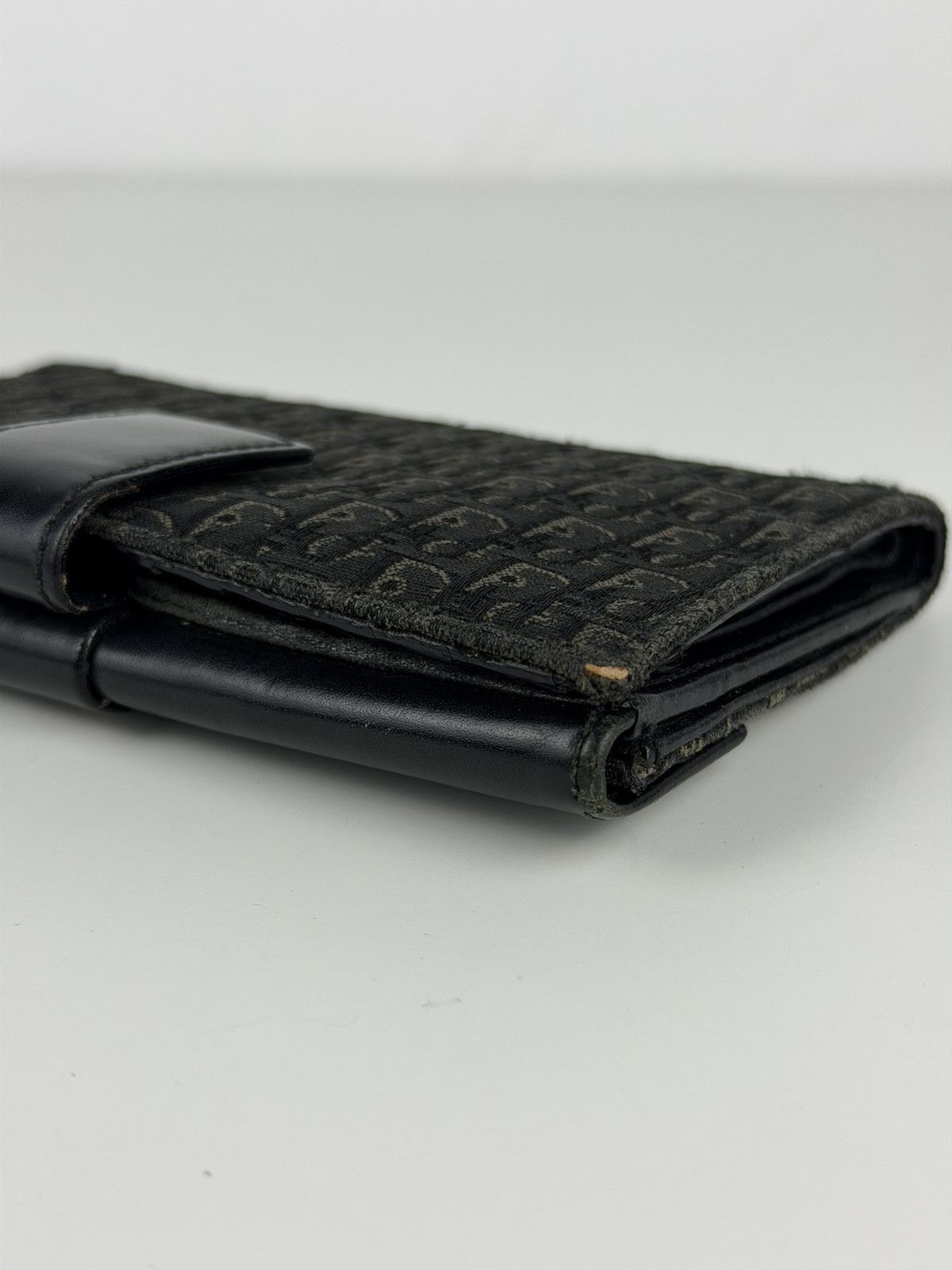 Dior John Galliano era street chic monogram long trifold wallet