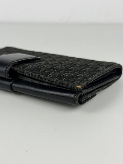 Dior John Galliano era street chic monogram long trifold wallet