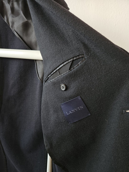 Lanvin quarter-lined wool raw edge blazer