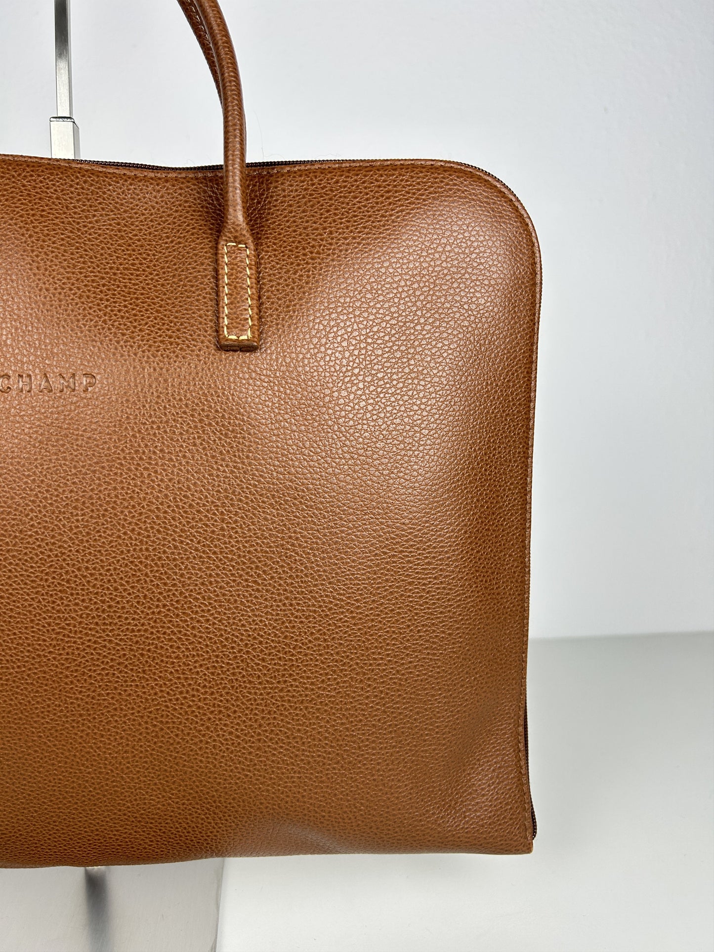 Longchamp leather laptop bag