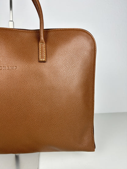 Longchamp leather laptop bag