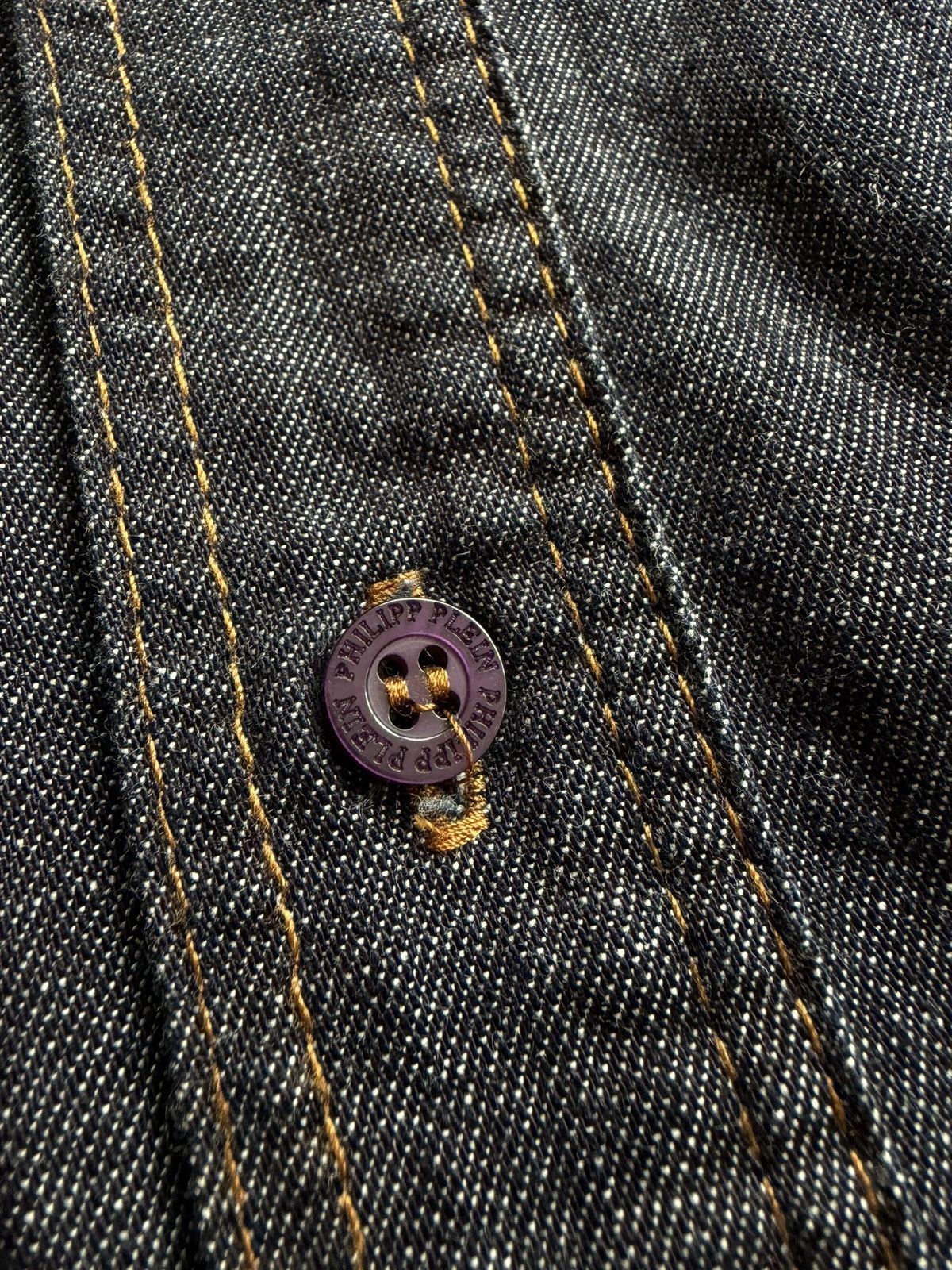 SS2016 Philipp Plein Marlon denim shirt Acapulco blue