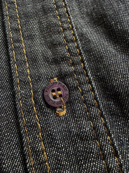 SS2016 Philipp Plein Marlon denim shirt Acapulco blue