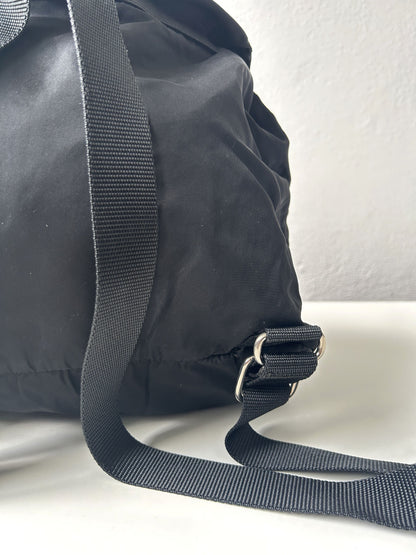 Vintage Prada nylon triangle logo cargo backpack