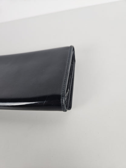 Vivienne Westwood orb black patent leather wallet