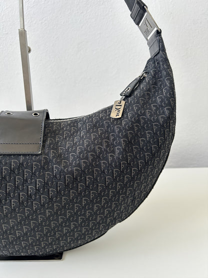Y2k Dior street chic half moon hobo handbag
