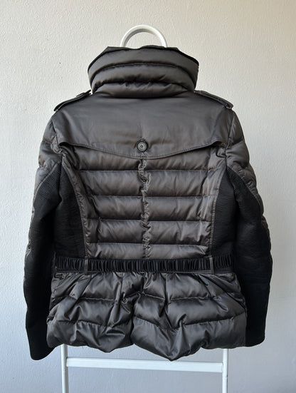 Burberry high collar belted short puffer jacket
