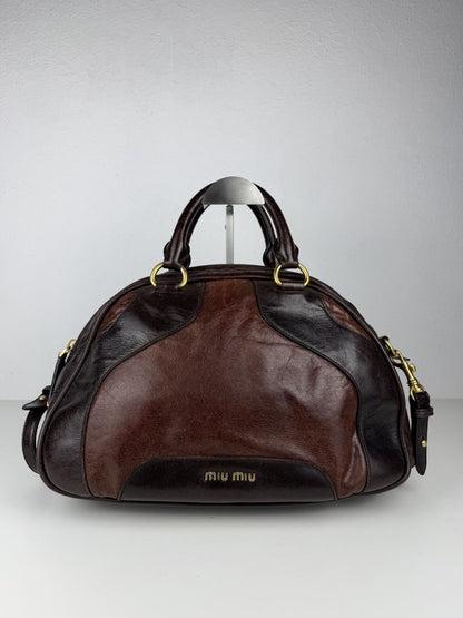 Miu Miu vitello leather bowling bag