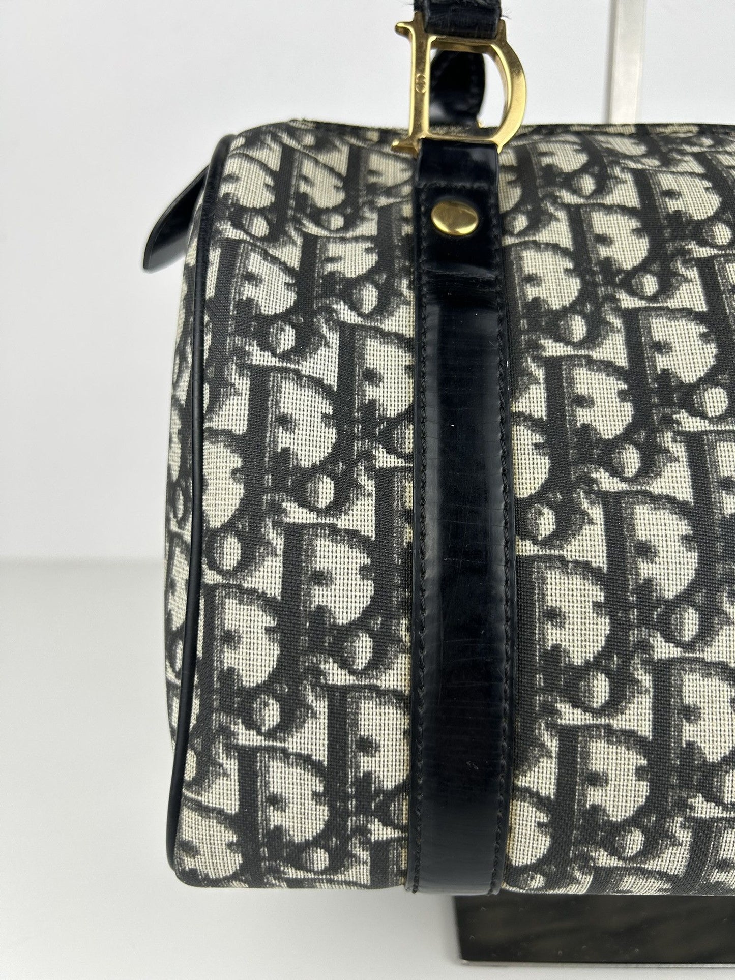 Dior John Galliano era trotter monogram mini boston bag