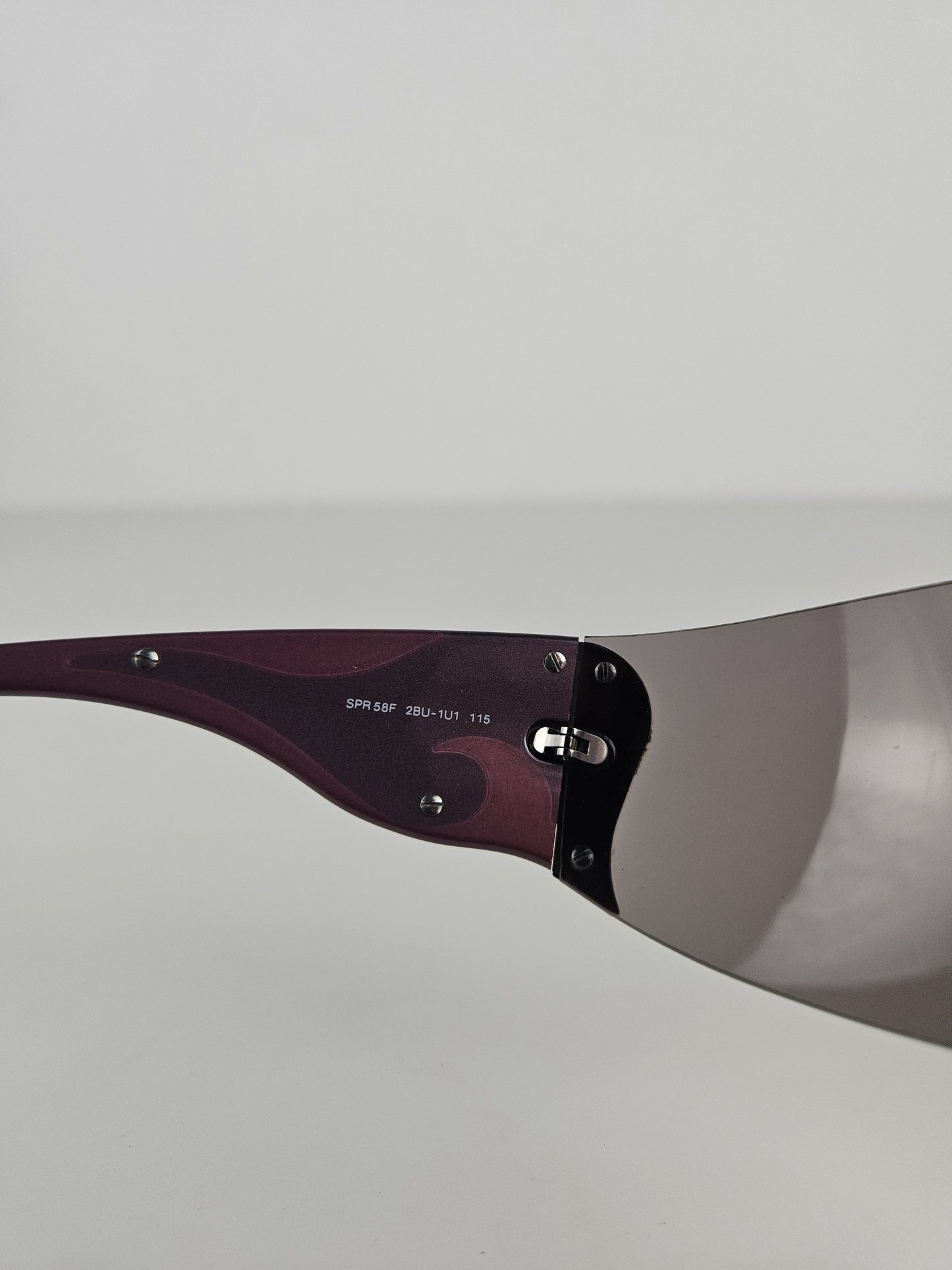 Archive y2k Prada SPR58F wraparound flame sunglasses