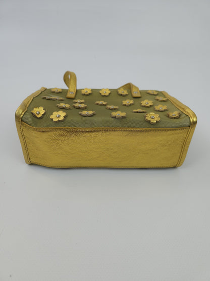 Archive 1999 miu miu mesh floral mini tote bag mb1522