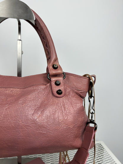 Balenciaga first bag in dusty pink