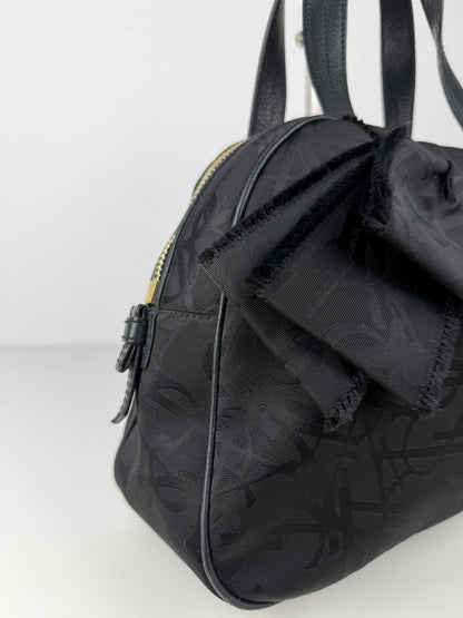 YSL Rive Gauche monogram obi bow bowler bag