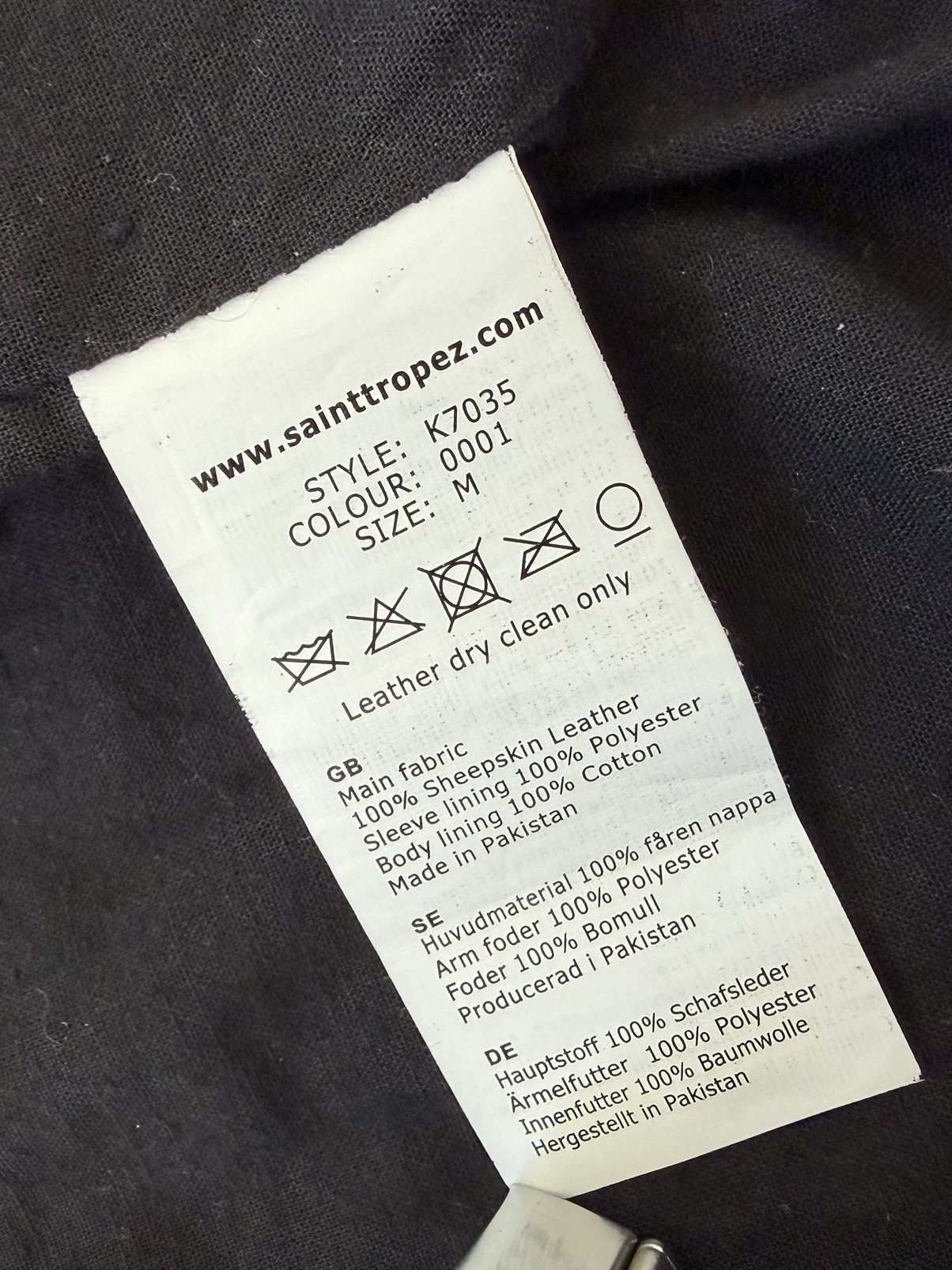 Vintage Saint Tropez asymmetrical leather jacket