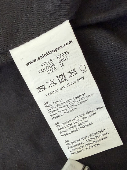 Vintage Saint Tropez asymmetrical leather jacket