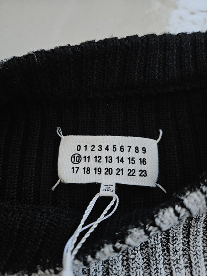 AW2018 Maison Margiela handpainted ribbed sweater