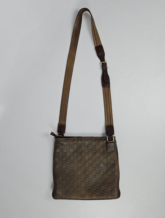 Gucci guccissima gg calf leather shoulder crossbody bag