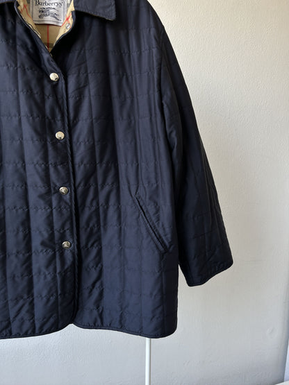 Vintage burberry nova check lined quilted light jacket