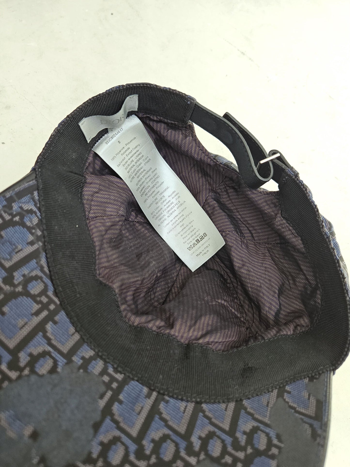 Dior trotter oblique monogram hat snapback