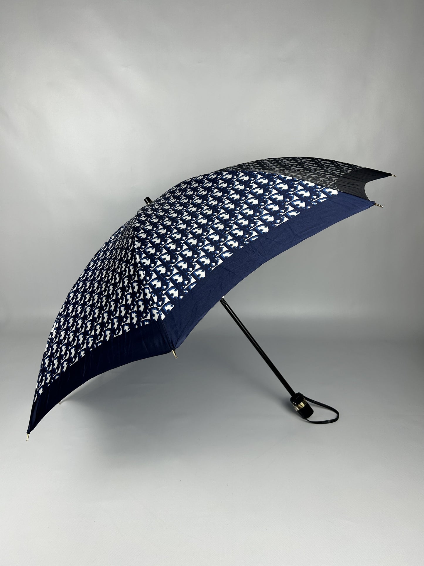 Vintage 80s dior trotter oblique monogram folding umbrella