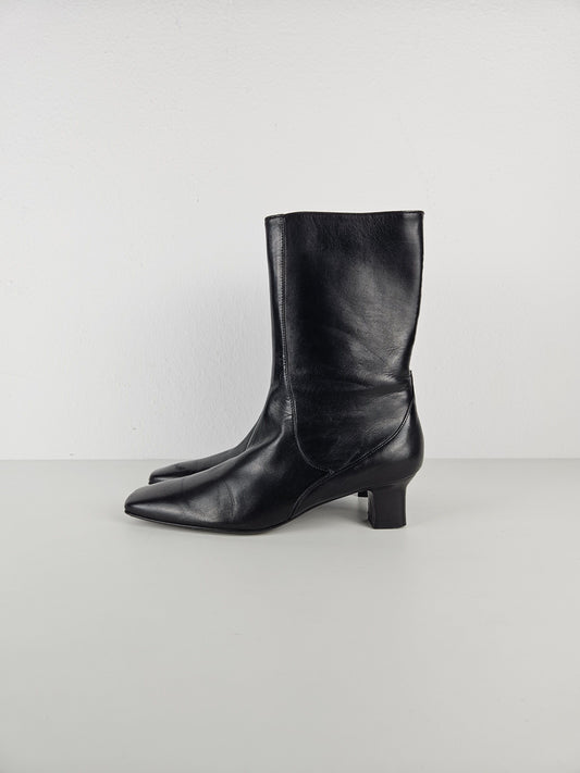 Cole Haan square toe side zip ankle boots