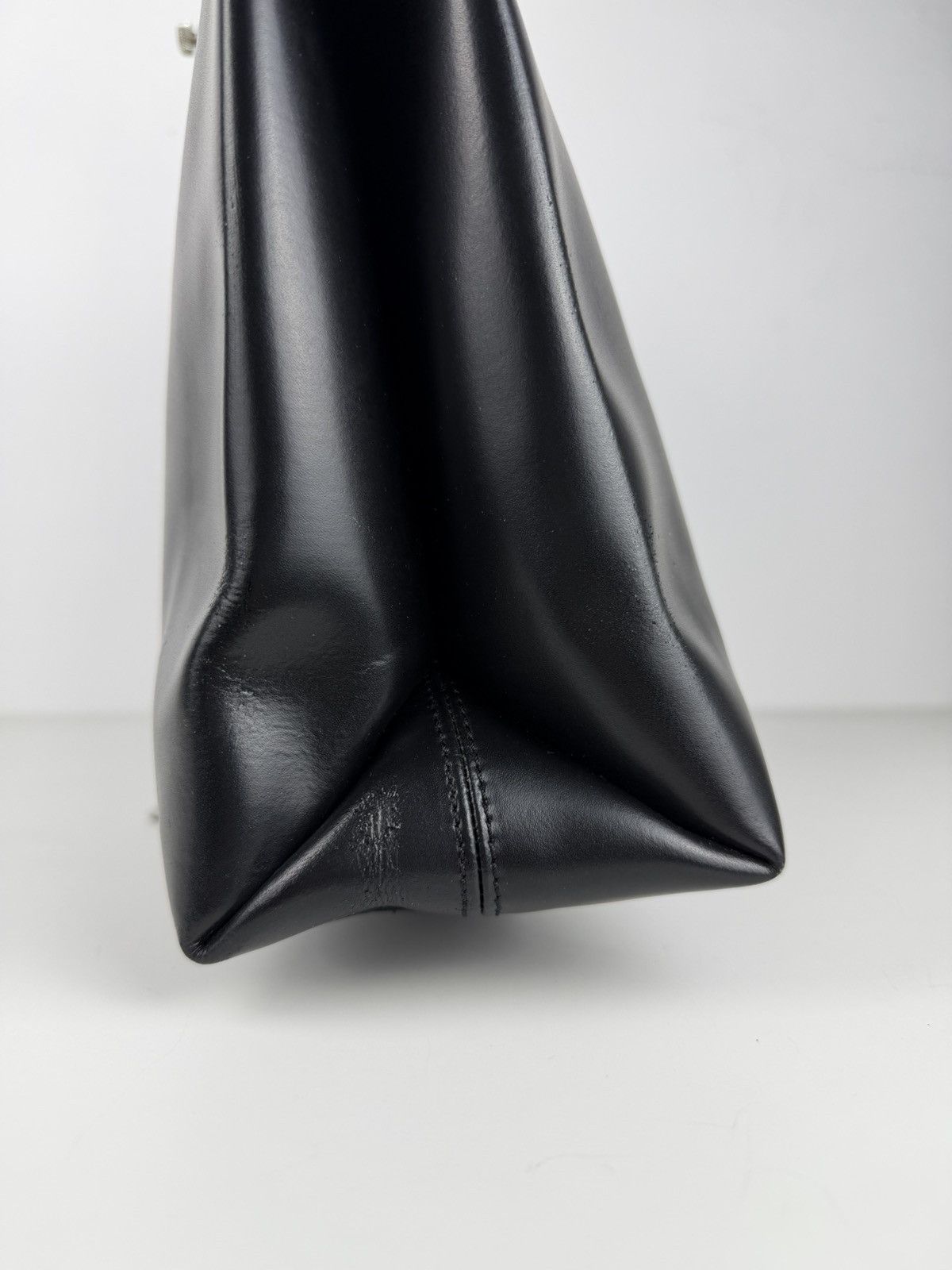 SS2000 Jean Paul Gaultier city panier leather tote bag