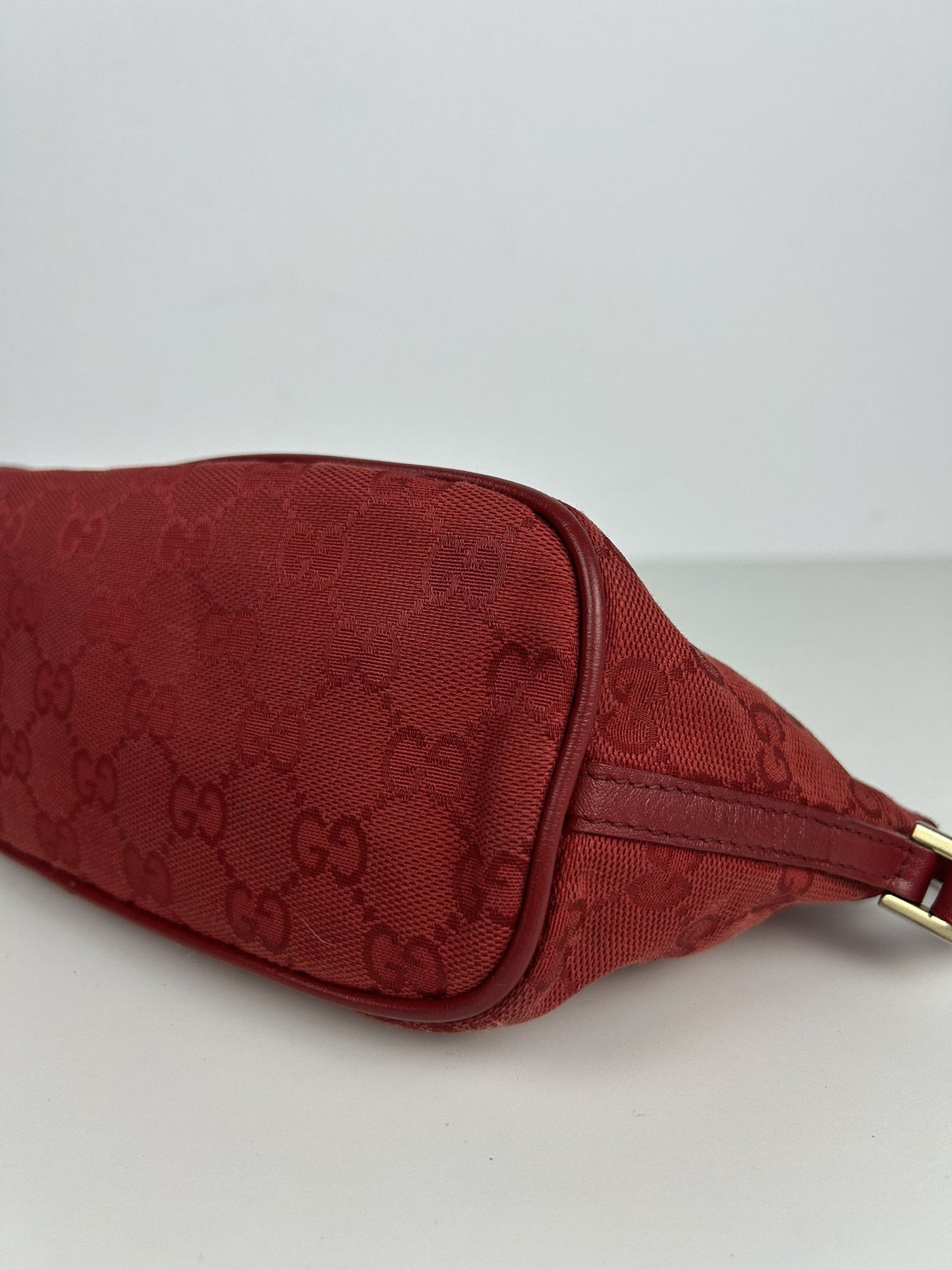 Vintage y2k gucci monogram canvas boat bag pochette